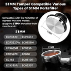 IKAPE 51mm Espresso Tamper Kit 4 in 1 Black, Complete Portafilter accessory set, Coffee Tamper, WDT Tool, Paper Filters (200pc), Dosing Funnel for 51 mm Portafilters - Image 2