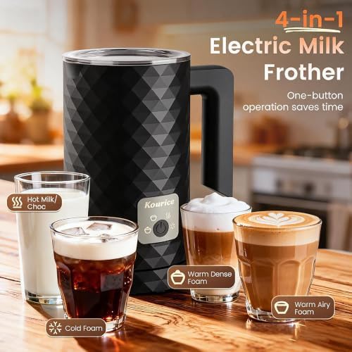 Electric Milk Frother and Steamer, 4-in-1 Hot & Cold Foam - Image 2