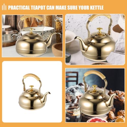 Stainless Steel Stovetop Tea Kettle with Wood Handle 1.5 L - Image 3