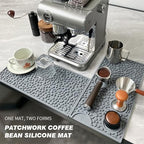 16"x8" Coffee Tamper Mat, Non-Slip Espresso Tamping Station with Drip Tray for Portafilter, Coffee Grounds, and Spills, Easy-Clean Barista Accessories for Countertop Protection - Image 3