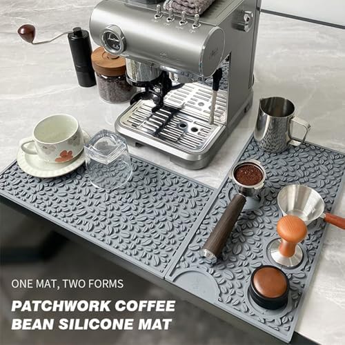 Extra Large Barista Tamper Station & Drip Tray, 16×18IN All-in-One Non-Slip Silicone Mat for Espresso Tamping Cleaning Portafilter, Protect Countertop from Coffee Stains & Scratches - Image 3