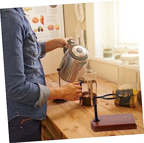 Adjustable Coffee Dripper Stand Wood Base for Manual Brewing - Image 3
