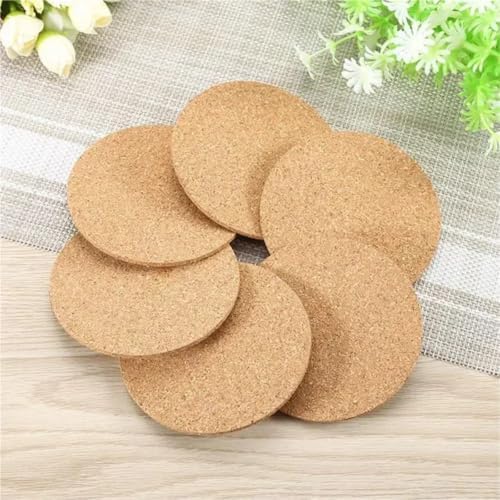 50/100Pcs Cup Mat Natural Cork Coasters Placemats for Table Kitchen Accessories Round Coffee Tea Cup Mats Desktop Decoration Placemats for Dining Table(100pcs 90mm) - Image 5