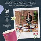 Portmeirion Sara Miller London Chelsea Mug, Pink | 12 Oz Cup for Drinking Tea, Coffee, and Hot Cocoa | Made from Fine China with Gold Detail | Handwash Only - Image 7