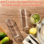 12PCS 20oz Glass Cups with Lids and Straws, 2 Cleaning Brushe - Image 6