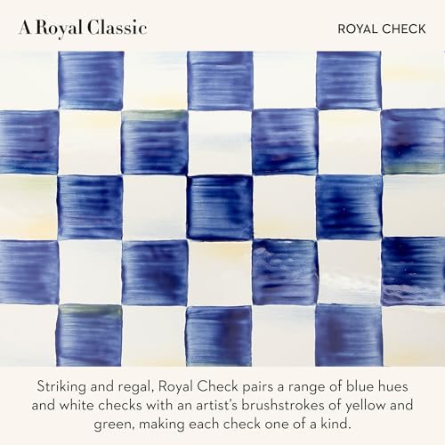 MACKENZIE-CHILDS Tea Kettle, 3 Quarts, Blue-and-White Royal Check - Image 3