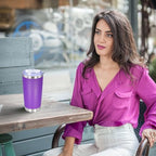 20 oz Tumbler Insulated Tumblers Stainless Steel Coffee Mug,Purple 12PCS - Image 2