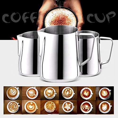 Milk Frothing Pitcher 32 oz, 900 ml Stainless Steel Coffee Tools Cup with Measurement Inside - Image 6