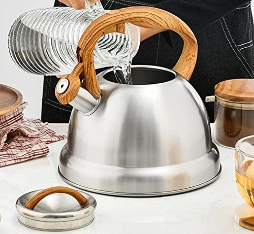 Tea Kettle Stovetop Stove Top Whistling Coffee Kettles Stainless Steel Teakettle Teapot with Ergonomic Handle Hot Water Kettles Pour Over Kettle 3.5L - Image 5