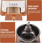 Burr Coffee Grinder Manual Wooden Hand Crank Bar Gift(Trapezoid) - Image 4
