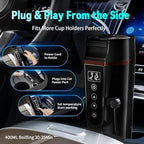 Car Electric Kettle for Travel : FVPE 12V/24V Small Electric Water Kettle, Multi-Temp Control 400 mL Portable Car Water Boiler for Brewing Coffee Tea,LCD Display 304 Stainless Steel Truck Heating Cup - Image 3
