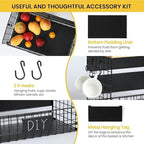 [WIDER SHELF] 2 SET Strong Magnetic Shelf Basket for Fridge with Tag & Bamboo Top, XXL Large Magnetic Spice Rack Shelves for Side of Refrigerator, Kitchen Pantry Storage Organizer for Food Fruit Veg - Image 3