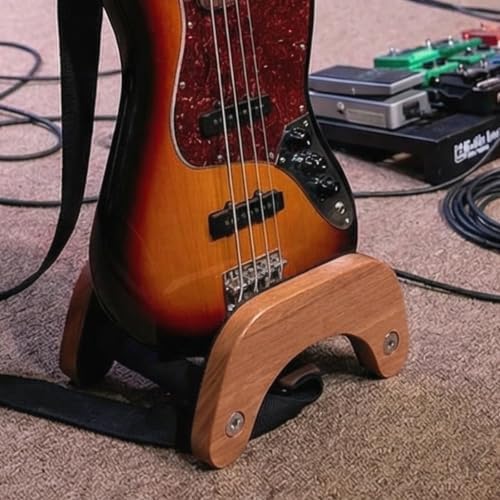 Handcrafted Wooden Guitar Holder, Portable Acoustic Guitar Stand Storage Ra - Image 6