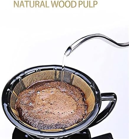 AD-4 Cone Coffee Filter, Unbleached Natural Paper, No Blowout, Disposable for Pour over and Drip Coffee Maker, 200 Pcs - Image 5