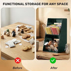 2 Pack Large Coffee Pod Holder, Coffee Station Counter Container Stackable Pantry Storage Organizer Bins, Creamer Suger Plastic Accessories Organizer for Office Home Kitchen Supplies(Green) - Image 4