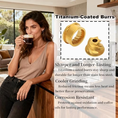 Conical Grinder Burr Set Replacement,Compatible with Sage/Breville Barista - Image 7