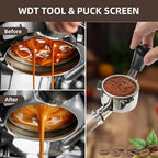 54mm Espresso Accessories Kit - 54mm Tamper Suitable for 54mm bottomless portafilter and 4 OZ Espresso Cups Set of 2 - WDT Tool Dosing Funnel Espresso Machine Accessories Distribution Tool - Image 6
