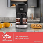 BLACK+DECKER CAFÉCRAFT 12-Cup Coffee Maker, One-Switch Drip Coffeemaker with Vortex Showerhead Technology, Sneak-A-Cup, Keep Warm Function, Stainless Steel - Image 3