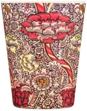 Ecoffee Cup 12oz (350ml) William Morris Reusable Coffee Cup – PLA Plant-Based Travel Mug with Silicone Lid, Melamine Free & Dishwasher Safe – Wandle - Image 2