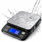 Waterproof Digital Kitchen Scale 0.001oz/0.1g Precision, Stainless Steel Electronic Scale with 3 Power Options (Rechargeable/AAA/Built-in), 10 Units Conversion, Smart Standby, 22lb/10kg Capacity by TRUHUI
