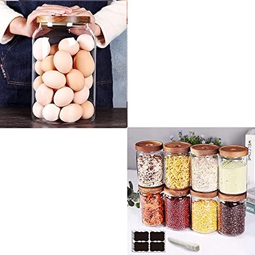 SAIOOL glass jars with wood lid，Simple and modern, make your kitchen more tidy and beautiful. by SAIOOL