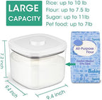 TBMAXS Airtight Rice Container 10 Lbs, Clear Plastic Food Storage Container Bin For Flour Sugar, Dry Food Holder with Easy Locking Lid for Kitchen Pantry Organization and Storage - Image 2