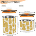 Stainless Steel Coffee Storage Containers with Airtight Lid, Golden Glitter Pineapple 17oz Food Storage Container Kitchen Canister for Tea, Coffee Beans, Ground, Sugar Storage - Image 2