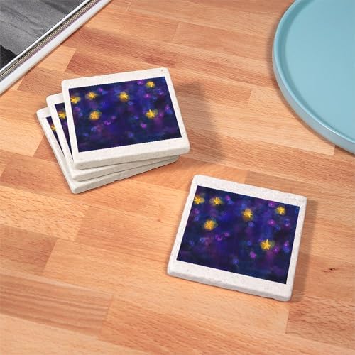 CafePress Stary Stary Sky Tumbled Stone - Set of 4 Coasters Set of 4 - Image 3