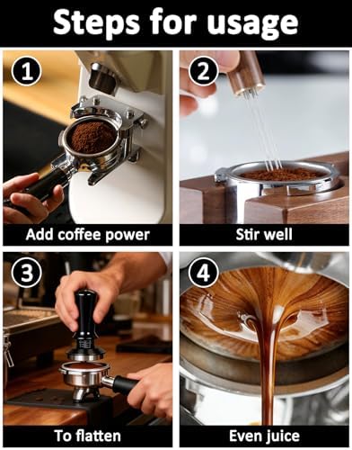 WYLOSUA® Professional 53.3mm Coffee Tamper – Ergonomic aluminum alloy handle 304 Stainless Steel Base, Perfect Weight & Balance for Barista-Level Espresso Tamping | Fits All Standard 54mm Portafilters - Image 7