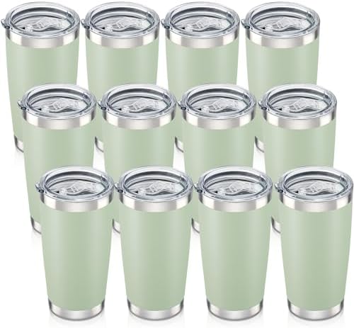 20 oz Tumbler with Lid Stainless Steel Insulated Tumblers Bulk Cups Mug by Orebigo