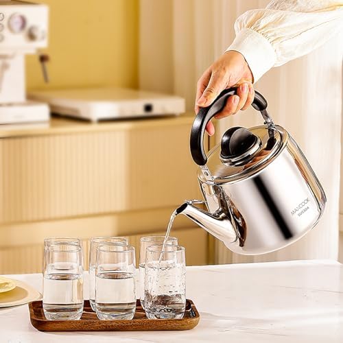 6 Quart Whistling Tea Kettle, 18/8 Stainless Steel Large Stovetop Kettle for Gas Stove Induction - Image 7