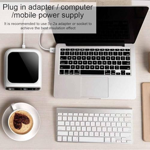 Coffee Mug Warmer for Desk, Smart USB Electric Beverage Tea Water Milk Warmer, Coffee Mug Warmer Heating Plate with Auto Shut Off - Image 4
