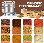 LEEVOT Grain Mill 500g Commercial Spice Grinders Electric 1500W Stainless Steel Pulverizer Dry Grinder for Grinding Wheat, Oats, Corn, Pepper, and Coffee Beans – Grinder for Kitchen. - Image 6