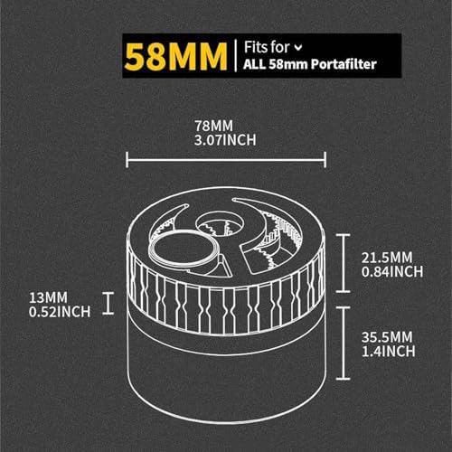 58mm Coffee Distributor Needle,Geared Spinning Coffee Distribution Stirrer, Espresso Powderdispenser, Magnetic Attraction Design, for Home Coffee Shop - Image 4