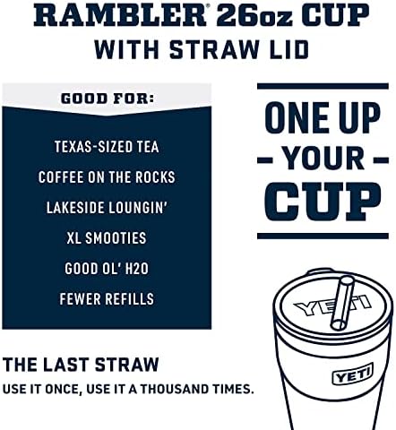 YETI Rambler 26 oz Straw Cup, Vacuum Insulated, Stainless Steel with Straw Lid - Image 2