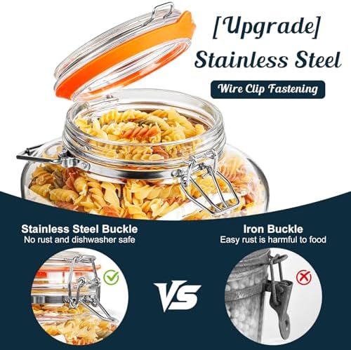 1 Gallon Glass Jar with Lid, 2 Pack Glass Food Storage Containers - Image 5