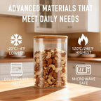 D2scrma 32oz/1Qt Round Glass Storage Containers with Lids 6-Pack - Image 4