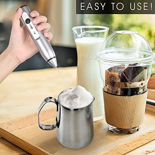 Zoocura Electric Whisk Milk Frother with 2 Whisks, Handheld Foam Maker For Coffee, Latte, Cappuccino, Hot Chocolate, Durable Drink Mixer - Image 7