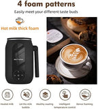 4 in 1 Milk Frother, 500W Electric Heater, 450ML Automatic Milk Frother, for Coffee, Macchiato, Cappuccino, Chocolate, Silent Function, Foldable Handle (US Plug) - Image 4