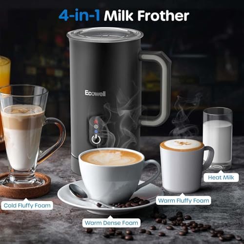 ECOWELL Milk Frother, 4-in-1 Electric Milk Steamer, 120s Fast Frothing - Image 2