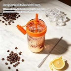 18oz Reusable Copolyester Straw Tumbler, Car Cup Fit, Yellow - Image 3