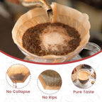 600 Count #4 Cone Coffee Filters, Disposable Unbleached Natural Paper Filters for 8–12 Cup Drip & Pour Over Coffee Makers, Compatible with Ninja & Cuisinart Coffee Makers - Image 4