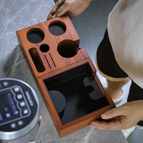 58mm Espresso Accessories Kit Compatible With ECM, Rocket, Profitec, Quick Mill, Lelit, E61 – Rosewood Bottomless Portafilter, Calibrated Tamper, Distributor, Tamper Station & Knock Box - Image 2