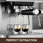 Espresso machine 20 Bar, Espresso Maker with Powerful Steam Milk Frother, Stainless Steel Coffee Machine with Fast Heating System for Latte, Cappuccino - Image 5
