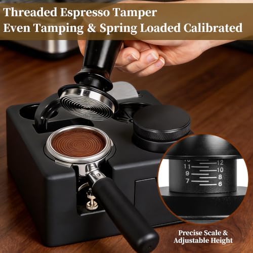 9 PCS 54mm Espresso Accessories Kit with Tamper Station - Image 5