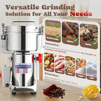 Moongiantgo Grain Mill Grinder Commercial Spice Grinder, 2000g Swing, 110V - Image 2