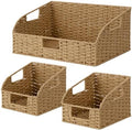 StorageWorks Paper Rope Shelf Basket, Pantry Storage Basket, Natural, 3Pack by StorageWorks