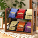 HTB 2 Tier Tea Organizer for Tea Bags with 6 Removable Metal Baskets - Image 6