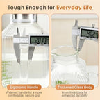 1 Gallon Thickened Square Glass Pitcher with Lid, Spout and Handle - Image 6