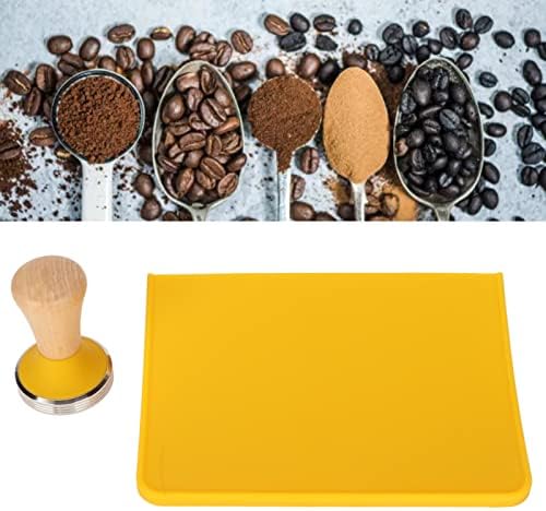2 Pack Coffee Tamper Mat and Tamper Set Kit - Silicone Pad with Beech Wood Handle for Home Office Barista 58mm / 2.28in Blue (58mm / 2.28in Tamper) - Image 2